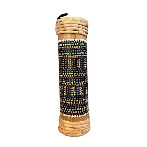 Rain Stick 8” Music Rainstick Shaker Hand Painted Musical Noise Maker - Picture 1 of 2